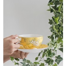Three Beans Ingiliz Çay Öğleden Sonra, Kemik Çini Kahve Seti, Küçük Avrupa Lüks Seramik Kahve Fincanı, Küçük ve Narin. | (Yurt Dışından)