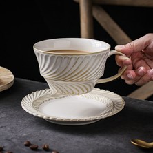 Three Beans Japon Tarzı Basit Seramik Kahve Fincanı ve Daire Yüksek Sıcaklık Underglaze Çay Süt Kupa Ev Kupası Seti Drinkware | Kupalar ve tabaklar (Yurt Dışından)