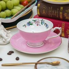 Three Beans Kahve Fincanı ve Tabağı Set Batı Restoranı Öğleden Sonra Çay Bardağı Güzel Lüks Hediye Porselen Coffaf Takımları | Kahve Kupası ve tabak Setleri (Yurt Dışından)