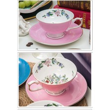 Three Beans Kahve Fincanı ve Tabağı Set Batı Restoranı Öğleden Sonra Çay Bardağı Güzel Lüks Hediye Porselen Coffaf Takımları | Kahve Kupası ve tabak Setleri (Yurt Dışından)