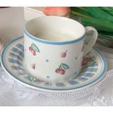 Three Beans Yaratıcı Çay Bardağı Saucer Set Kahve Kupa Tatlı Pasta Plaka Pratik Süt Çay Içme Kupası Seramik Plaka Mutfak Araçları | Teacup tabak Setleri (Yurt Dışından)