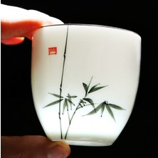 Three Beans 6 Adet Geleneksel Seramik Çay Bardağı El Boyalı 6 Bardak Çin Kung Fu Kupası Porselen Çay Bardağı Setleri Drinkware 150ML | Teacups (Farklı Bardaklar) (Yurt Dışından)