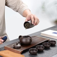 Three Beans Yaratıcı Mor Kil Seramik Kupası Kung Fu Çay Seti Kupası Taşınabilir Seyahat Çaydanlık Seyahat Çay Seti Hediye Çay Seti | Teaware Setleri (Yurt Dışından)