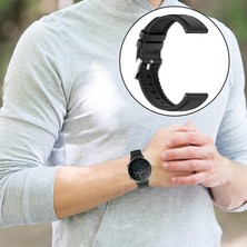 Nanlly Hızlı Yayın Deri Silikon Yedek Watch Band Huawei Izle Gt 2e Siyah (Yurt Dışından)