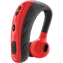 Fayshow Mic İle Kablosuz Bluetooth Kulaklık Ipx6 Su Geçirmez Dahili Mikrofon Spor Salonu Kırmızı (Yurt Dışından)