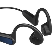 Fayshow A9 Kemik Iletim Kulaklık Bluetooth 5.0 Açık Kulak Bisiklet Spor Ip56 Siyah Için (Yurt Dışından)