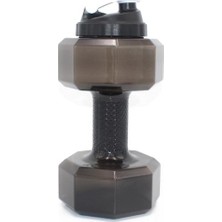 Three Beans 2.2 L Dumbbell Şekilli Su Şişesi, Büyük Kapasiteli Çevirme Üst Sızdırmaz Kapak (Siyah) (Yurt Dışından)