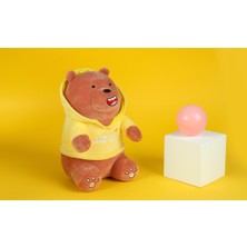 Miniso We Bare Bears Kapşonlu Peluş Oyuncak(Grizzly)