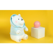 Miniso We Bare Bears Kapşonlu Peluş Oyuncak(Ice-Bear)