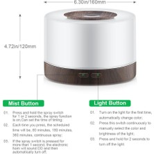 Three Beans 500 ml Aromaterapi Difüzör Xiaomi Hava Nemlendirici LED Işık ile Ev Odası Ultrasonik Serin Mist Aroma Uçucu Yağ Difüzör | Nemlendiriciler (Yurt Dışından)