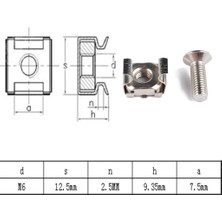 Yeajion 100 Paket M6 Kafes Kuruyemiş Cıvata Rafları Raf Dağı Veri Dolapları Için 20MM Konu (Yurt Dışından)