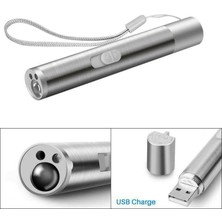 Three Beans 3 1 Şarj Edilebilir Kedi Lazer Pointer Oyuncak Usb Güç Kedi Eğitim Torch Uv Işıkları (Yurt Dışından)