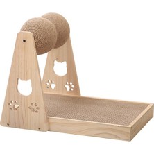 Three Beans Kedi Scratcher Post Katı Ahşap Sisal Top Turntable Pençeleri Kedi Oyuncaklar Interaktif Kitten Scratch Board | Mobilya Ve Çizikler (Yurt Dışından)