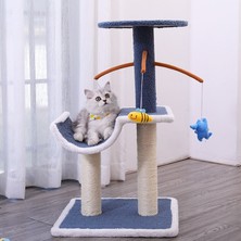 Three Beans Pet Kedi Ağacı Kule Aksesuarları Condo Evi Scratcher Post Oyuncak Hamaklar İle Kedi Atlama Oyuncak | Mobilya Ve Çizikler (Yurt Dışından)