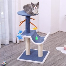 Three Beans Pet Kedi Ağacı Kule Aksesuarları Condo Evi Scratcher Post Oyuncak Hamaklar İle Kedi Atlama Oyuncak | Mobilya Ve Çizikler (Yurt Dışından)