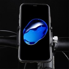 Techmaster Metal Bisiklet Motosiklet Atv Telefon Tutucu Ayarlanabilir Siyah