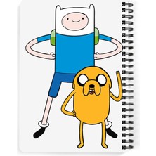 Hero Tasarım Adventure Time Baskılı Ahşap Kapaklı Defter 15X20 cm DFT3319