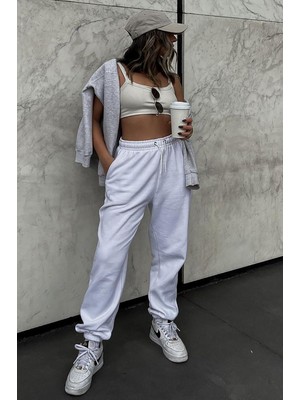 Madmext Mad Girls Beyaz Kadın Eşofman MG290