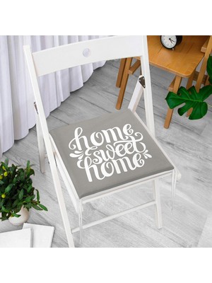 RealHomes Home Sweet Home Dekoratif Kare Sandalye Minderi