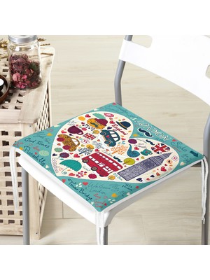 RealHomes   Dekoratif Kare Sandalye Minderi 40x40cm Fermuarlı