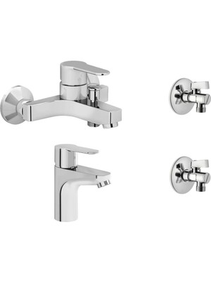 Artema Win S Banyo Batarya Seti ve Filtreli Krom Taharet Ara Musluk 2 Adet