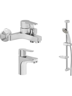 Artema Win S Banyo Batarya Seti ve Solo C Sürgülü Krom El Duşu Seti Takımı