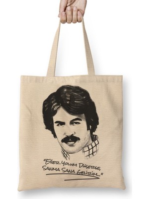 Baskı Dükkanı Ferdi Tayfur Sanma Sana Dönerim Söz Bez Çanta Uzun Saplı