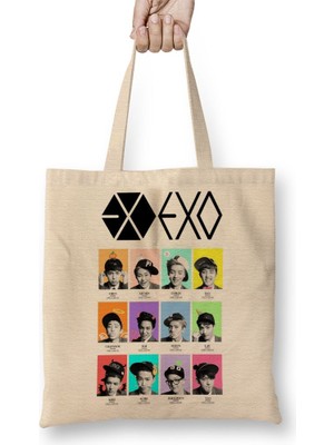 Baskı Dükkanı Exo 04 Bez Çanta Uzun Saplı