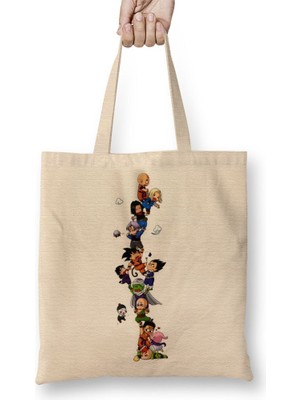 Baskı Dükkanı Dragon Ball Mini Bez Çanta Uzun Saplı