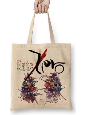 Baskı Dükkanı Fate Stay Night Naruto One Piece Death Note Bez Çanta Uzun Saplı