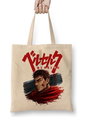 Baskı Dükkanı Berserk Guts Puck Bez Çanta Uzun Saplı