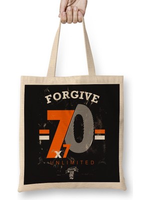 Baskı Dükkanı Forgive 2 Bez Çanta Uzun Saplı