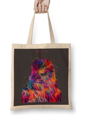 Baskı Dükkanı Chewbacca 2 Bez Çanta Uzun Saplı