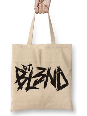Baskı Dükkanı Dj BL3ND Monster Dj Bülendt Bez Çanta Uzun Saplı