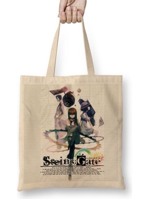 Baskı Dükkanı Steins Gate Death Note One Piece Tokyo Ghoul Bez Çanta Uzun Saplı