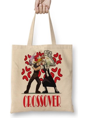 Baskı Dükkanı Ed ve Alley Bez Çanta Uzun Saplı