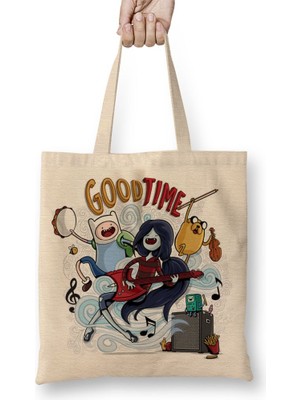 Baskı Dükkanı Good Time Bez Çanta Uzun Saplı