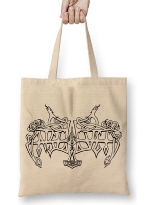 Baskı Dükkanı Enslaved Emperor Solstafir Borknagar Darkthrone Satyricon Bez Çanta Uzun Saplı