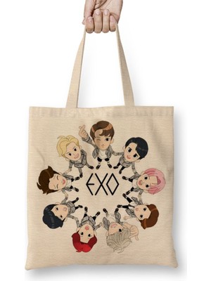 Baskı Dükkanı Exo Bez Çanta Uzun Saplı