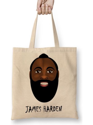 Baskı Dükkanı James Harden Bez Çanta Uzun Saplı