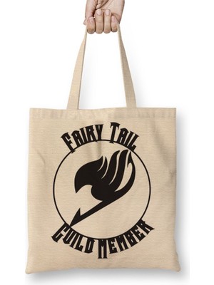 Baskı Dükkanı Fairy Tail Lisanna Strauss Happy Anime Erza Scarlet Dragon Slayer Bez Çanta Uzun Saplı