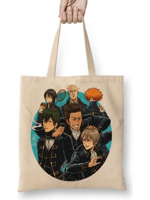 Baskı Dükkanı Gintama Naruto Hellsing One Piece Anime Death Note Bez Çanta Uzun Saplı