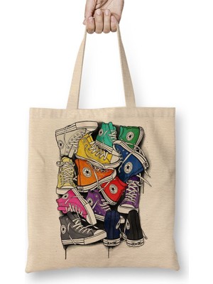 Baskı Dükkanı Stylo Tenis 1 Bez Çanta Uzun Saplı