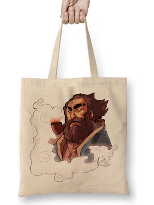 Baskı Dükkanı Dota 2 Kunkka Bez Çanta Uzun Saplı