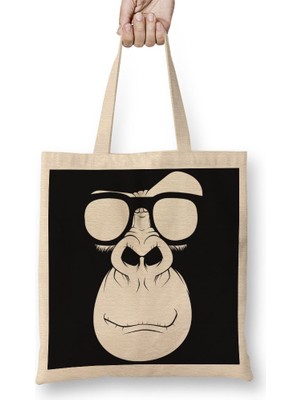 Baskı Dükkanı Geek Monkey Bez Çanta Uzun Saplı