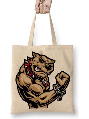 Baskı Dükkanı Go Hard Or Go Home Bez Çanta Uzun Saplı