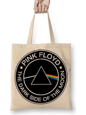 Baskı Dükkanı The Dark Side Of The Moon Bez Çanta Uzun Saplı