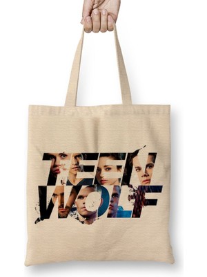 Baskı Dükkanı Teen Wolf Bez Çanta Uzun Saplı