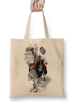 Baskı Dükkanı Kratos ve Donkey Kong Especial Edition Bez Çanta Uzun Saplı