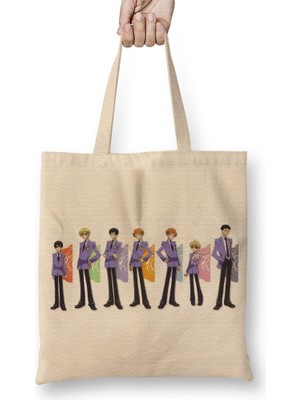 Baskı Dükkanı Ouran Koukou Host Club Oran Koko Hosuto Kurabu Bez Çanta Uzun Saplı